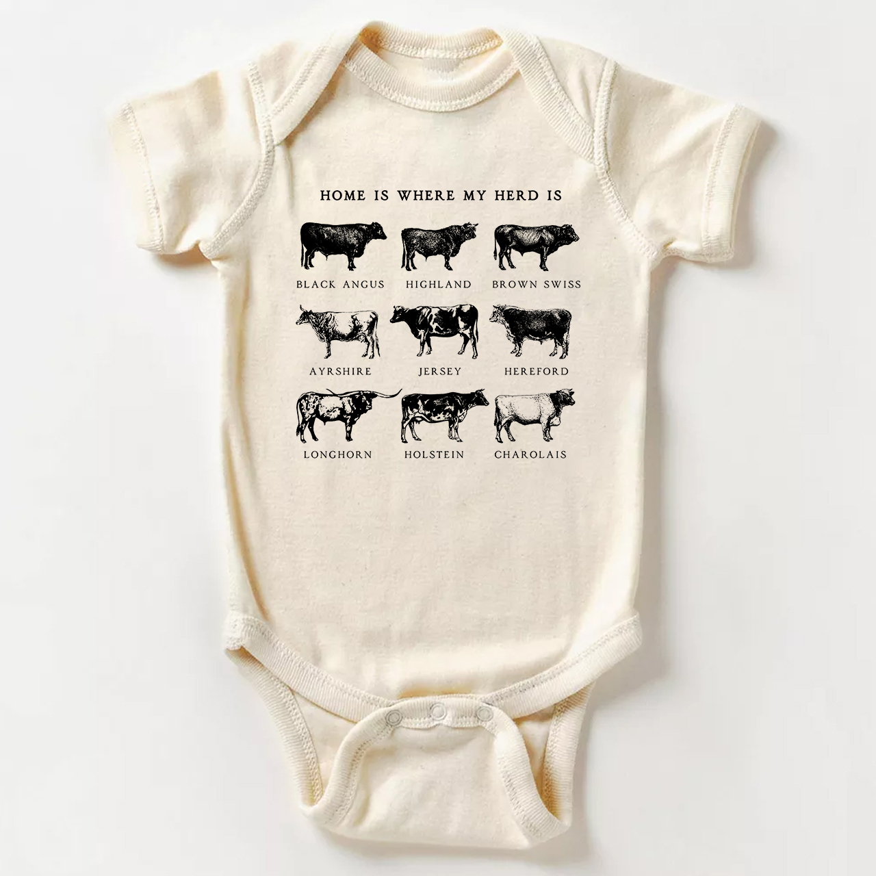 Home Is Where My Herd Is Bodysuit For Baby