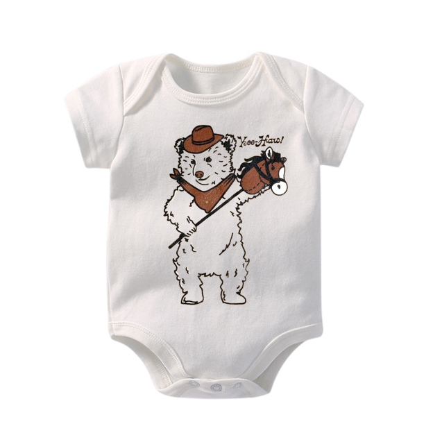Cowboy Bear Bodysuit For Baby