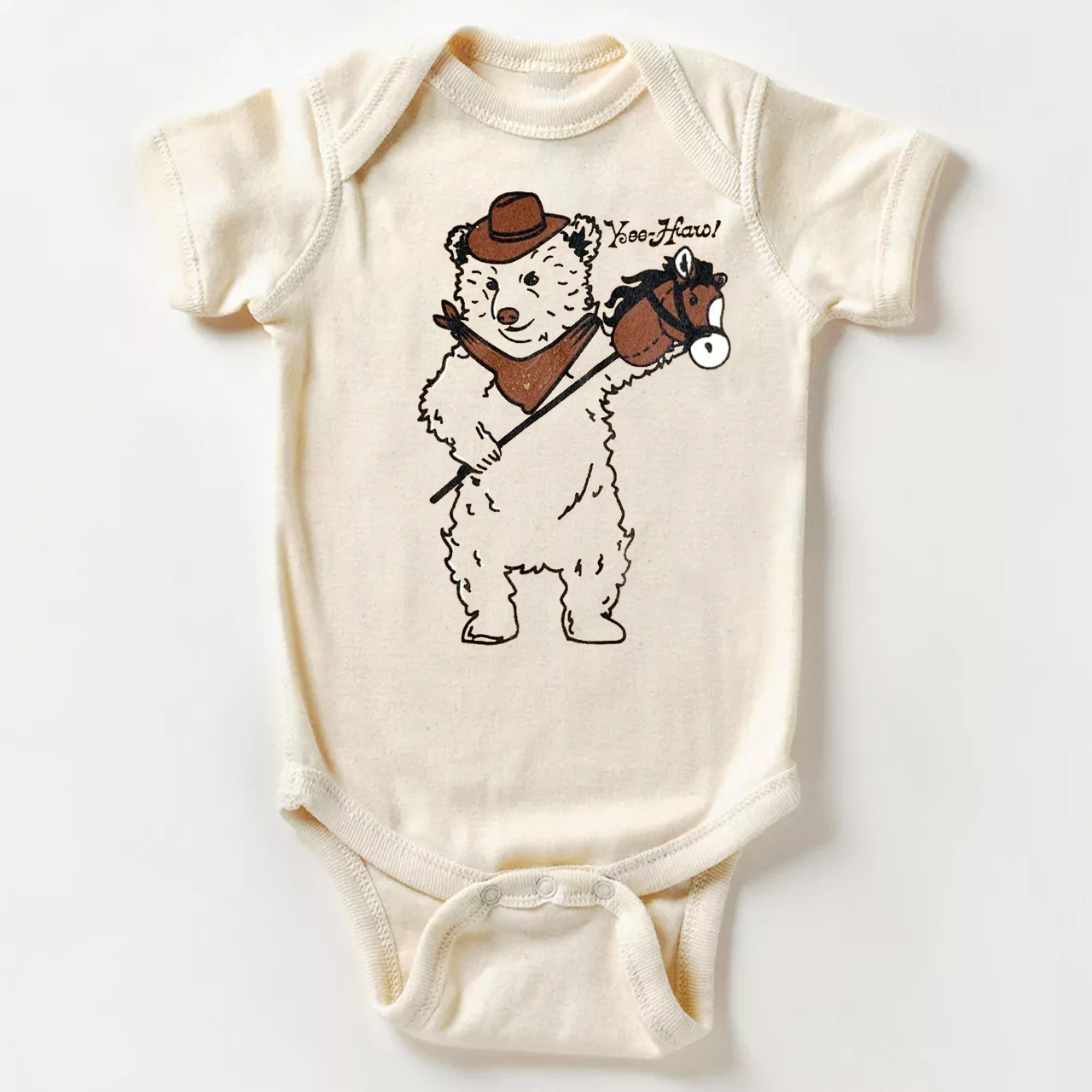 Cowboy Bear Bodysuit For Baby