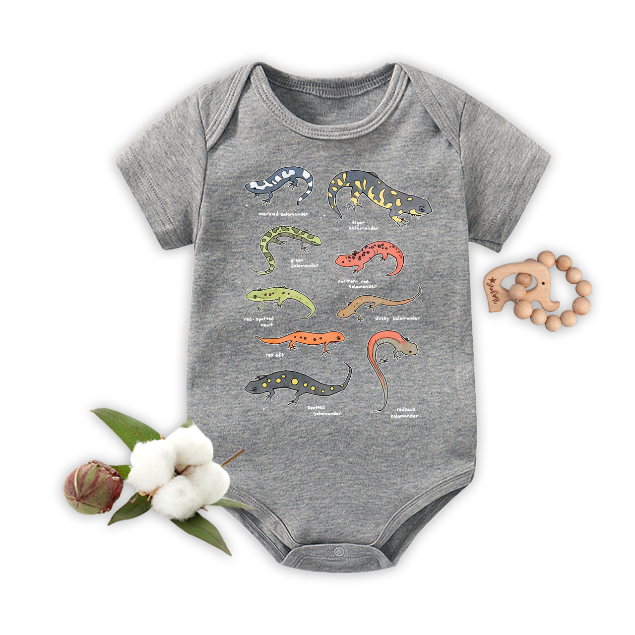 Salamanders Chart Bodysuit For Baby
