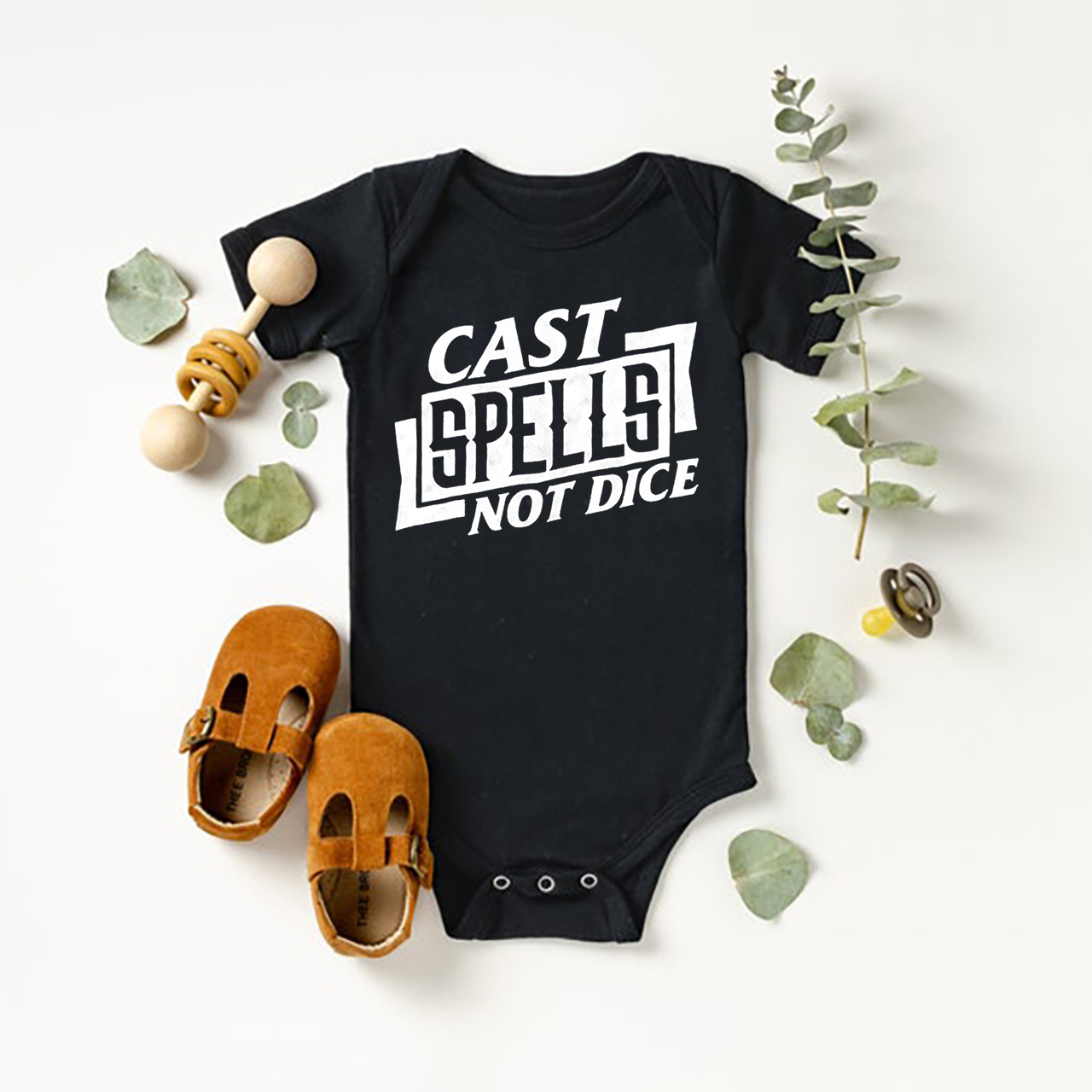Cast Spells Not Dice Bodysuit For Baby