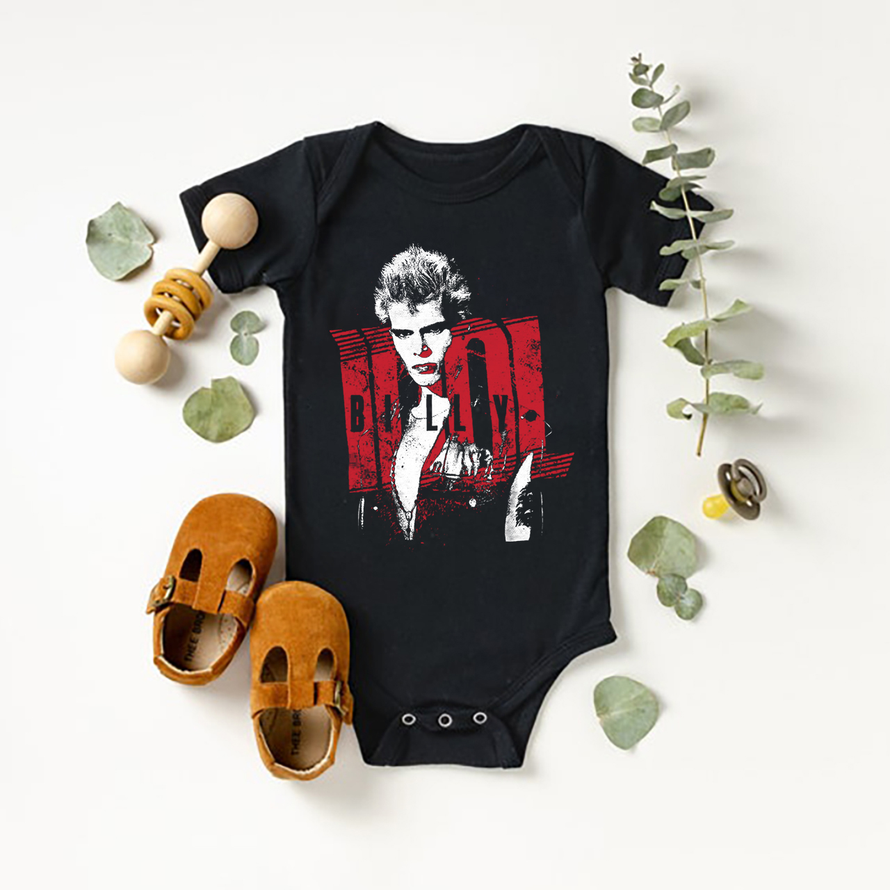 Billy Idol Black Bodysuit For Baby