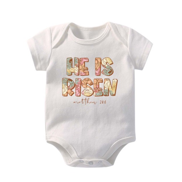 He Is Risen Jesus Easter Baby Bodysuit