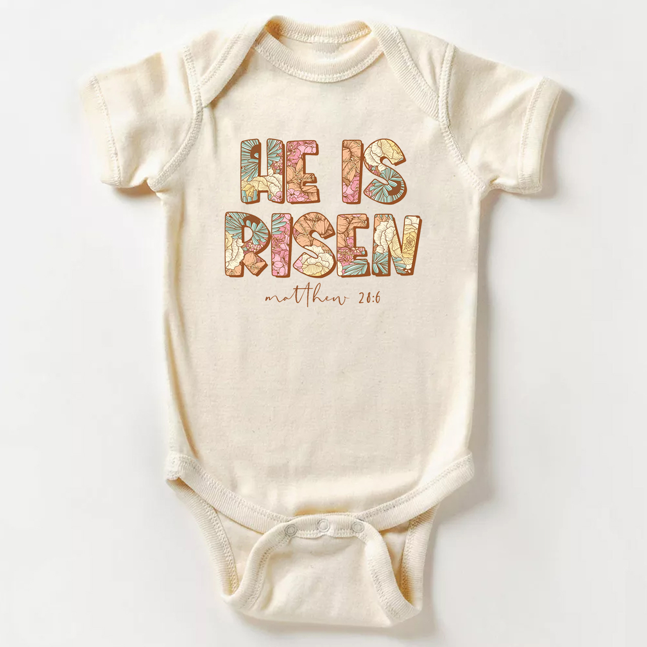 He Is Risen Jesus Easter Baby Bodysuit