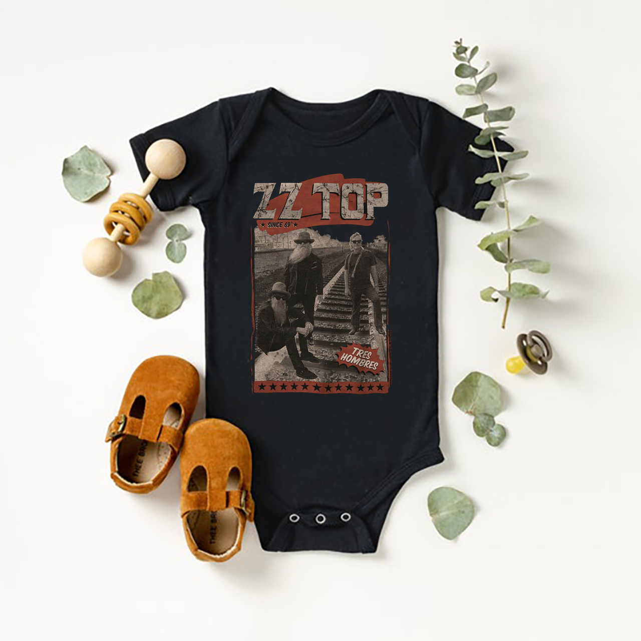 Tres Hombres ZZ Top Bodysuit For Baby
