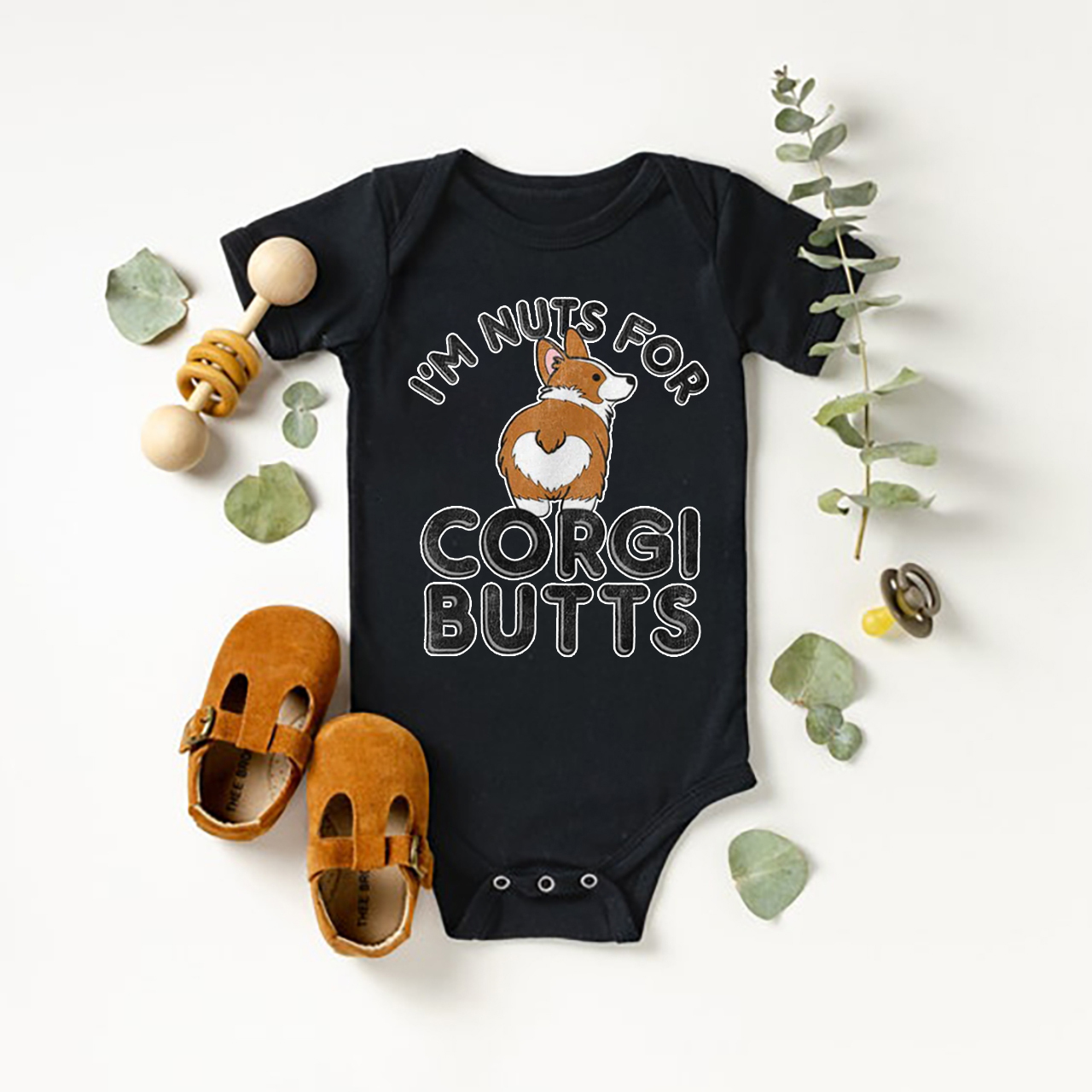 Corgi Butts Bodysuit For Baby