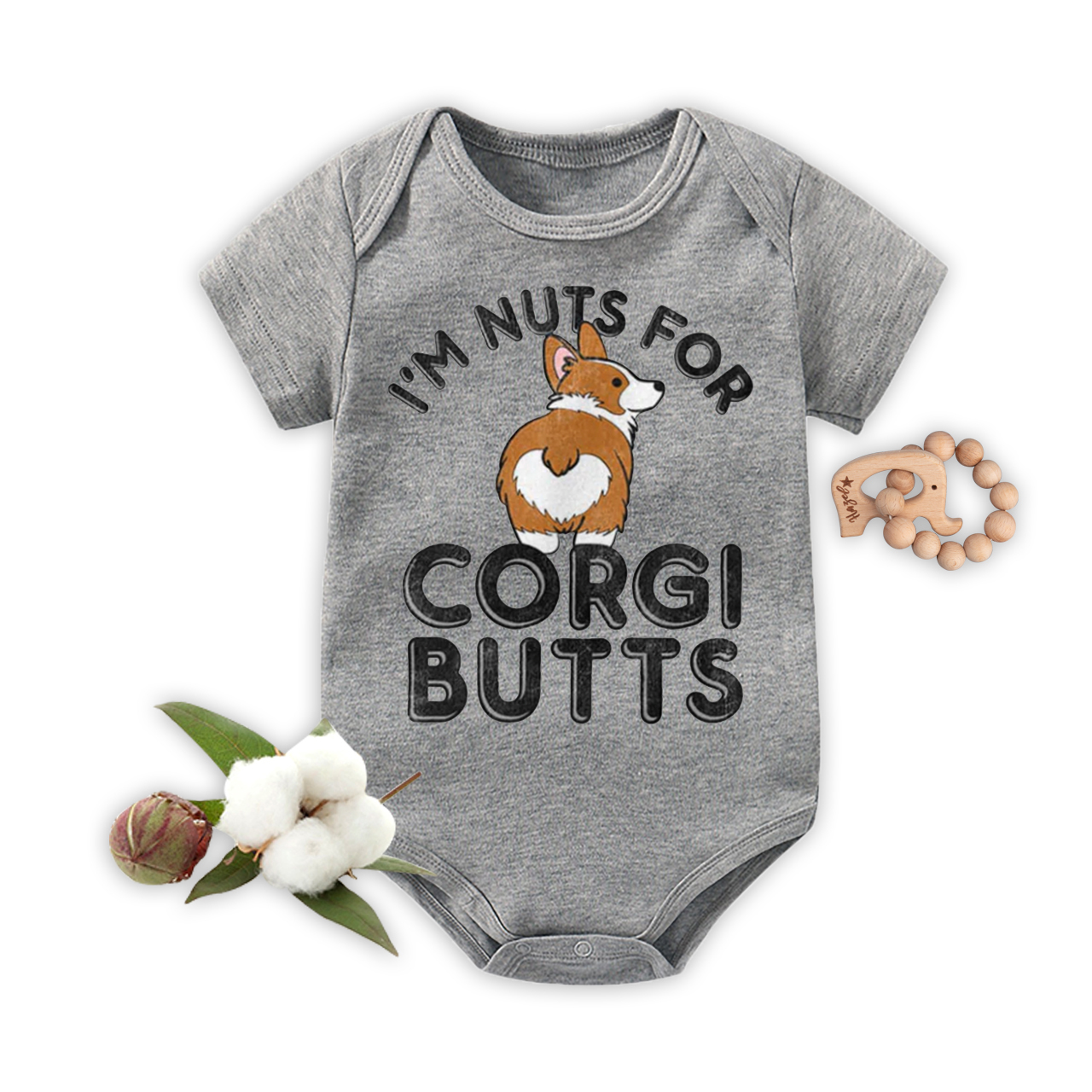 Corgi Butts Bodysuit For Baby