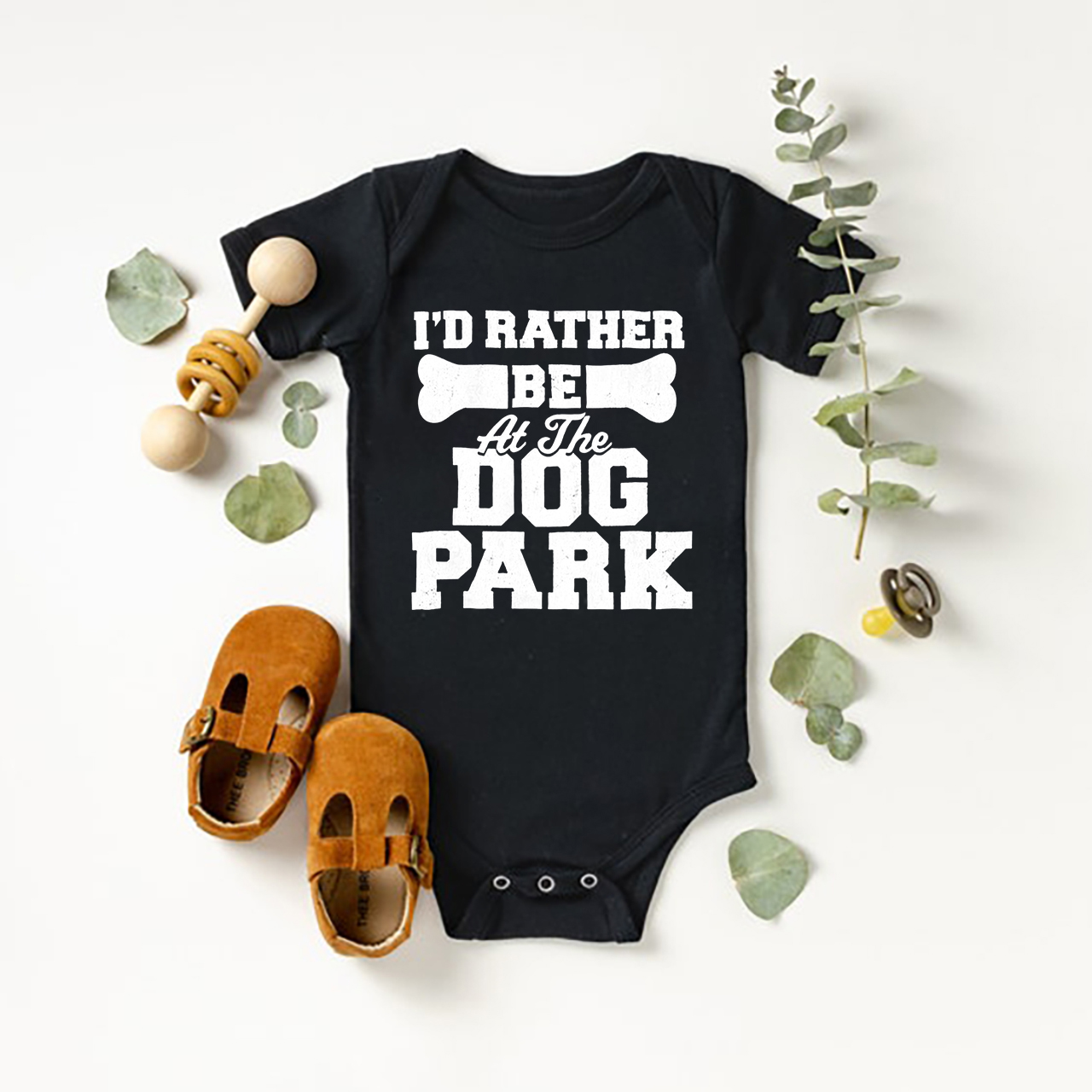 Dog Park Bodysuit For Baby