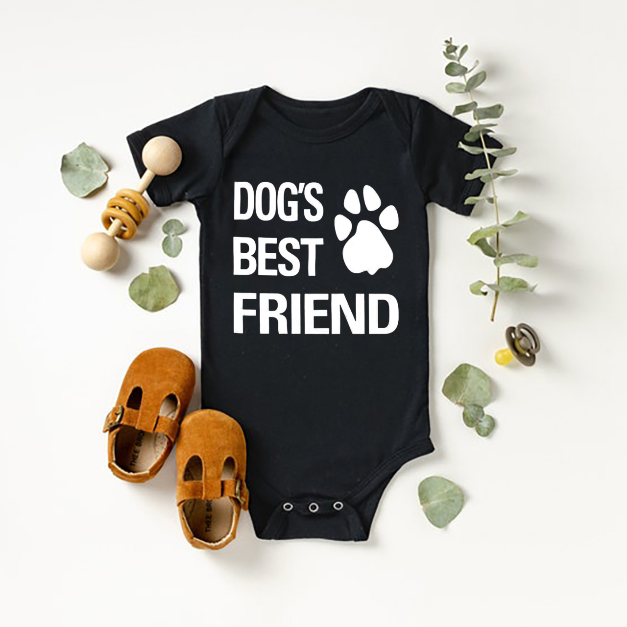Dog's Best Friend Bodysuit For Baby