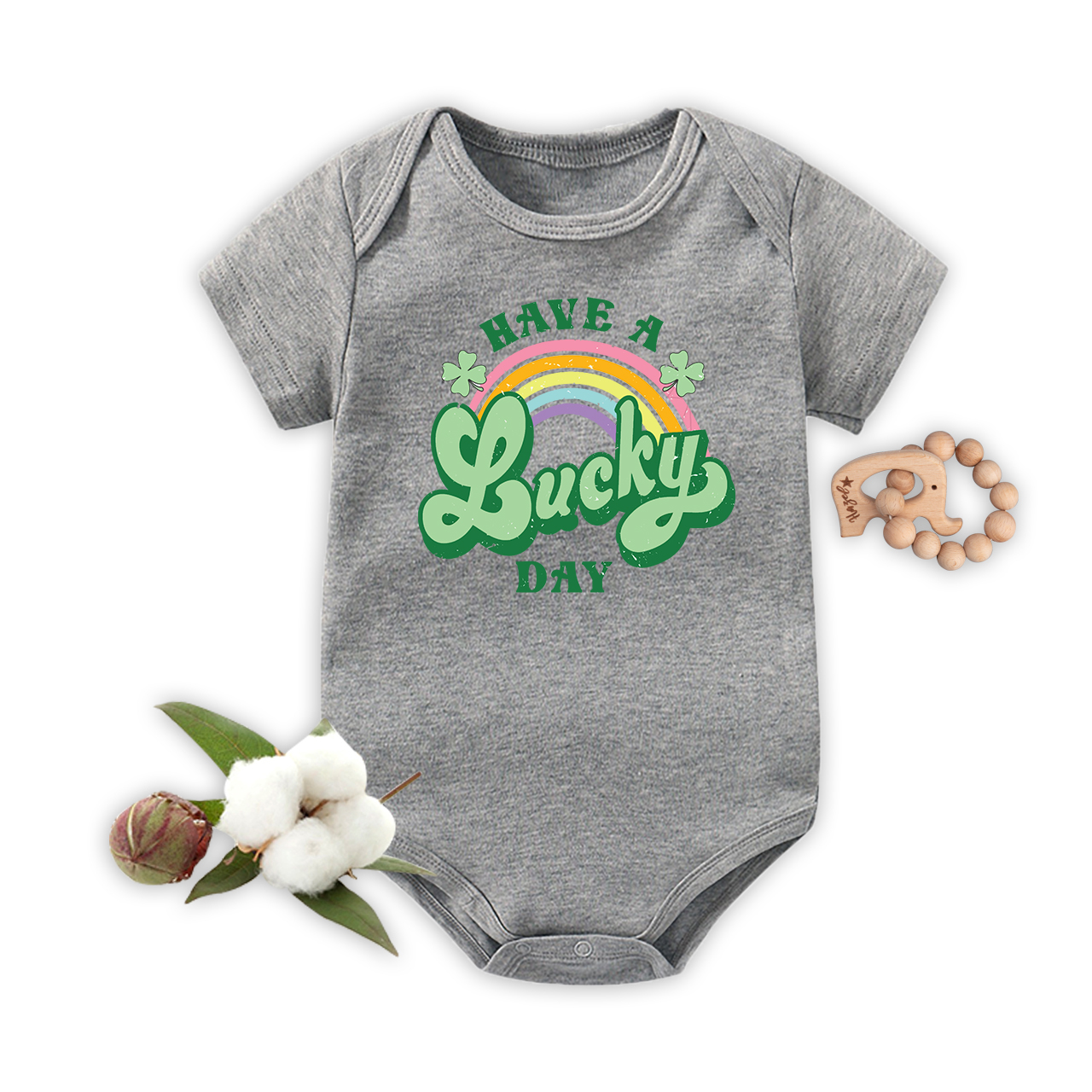 Lucky Clover St Patrick's Day Baby Bodysuit