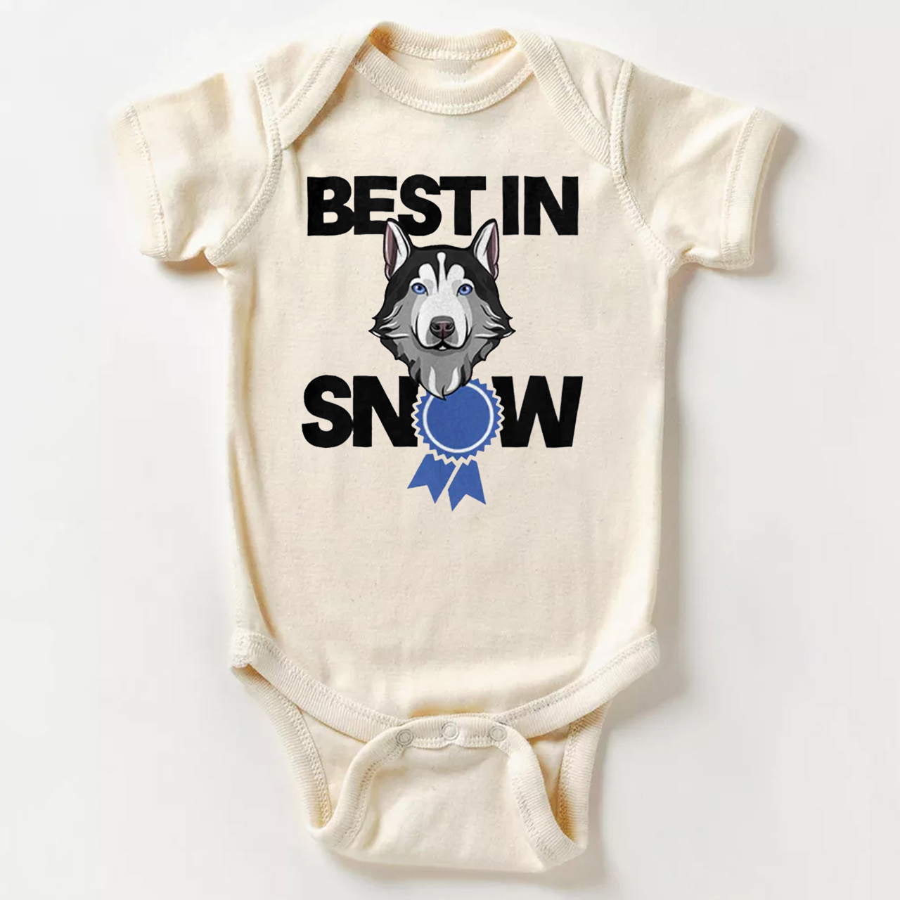 Snow Dog Bodysuit For Baby