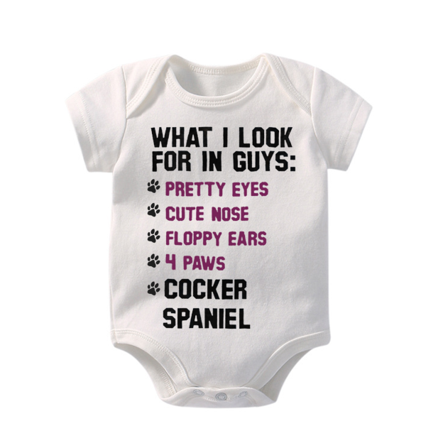 Cocker Spaniel List Bodysuit For Baby