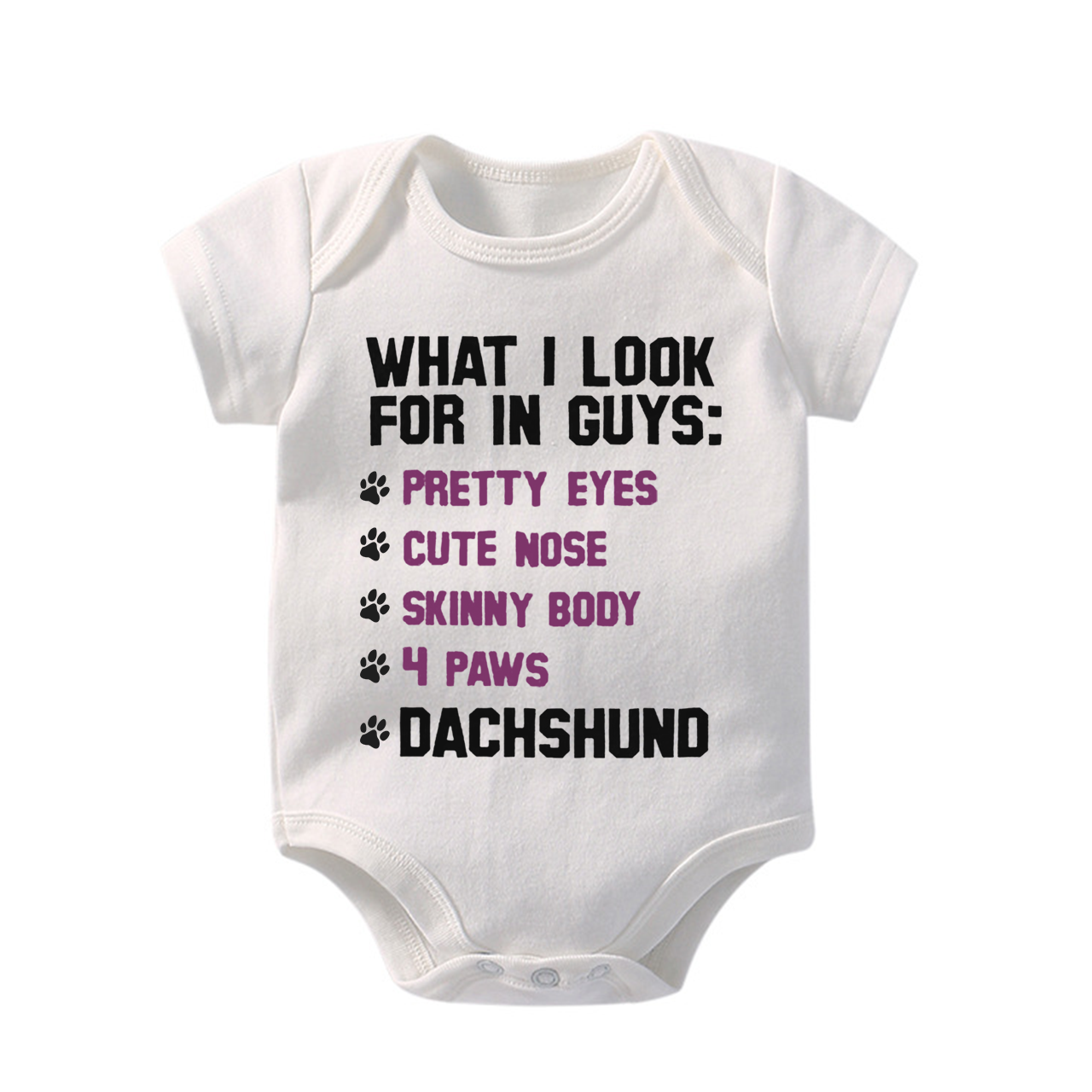 Dachshund List Bodysuit For Baby