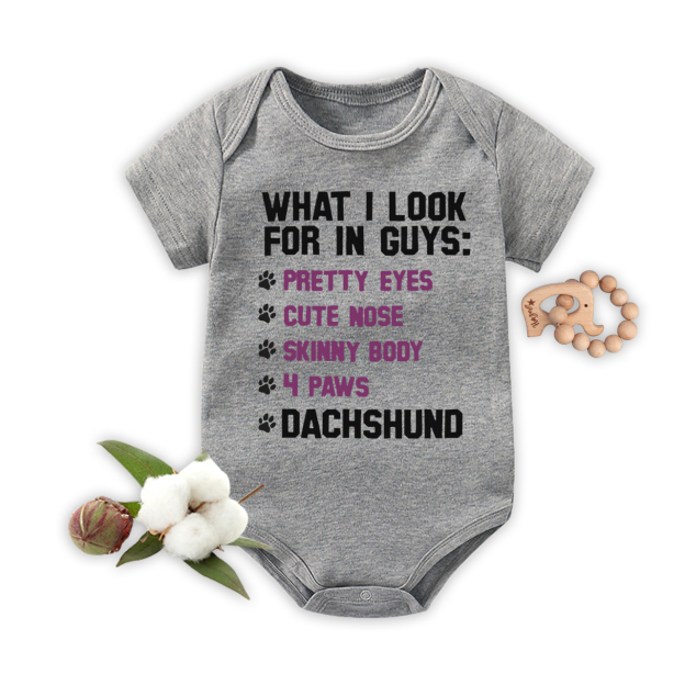 Dachshund List Bodysuit For Baby