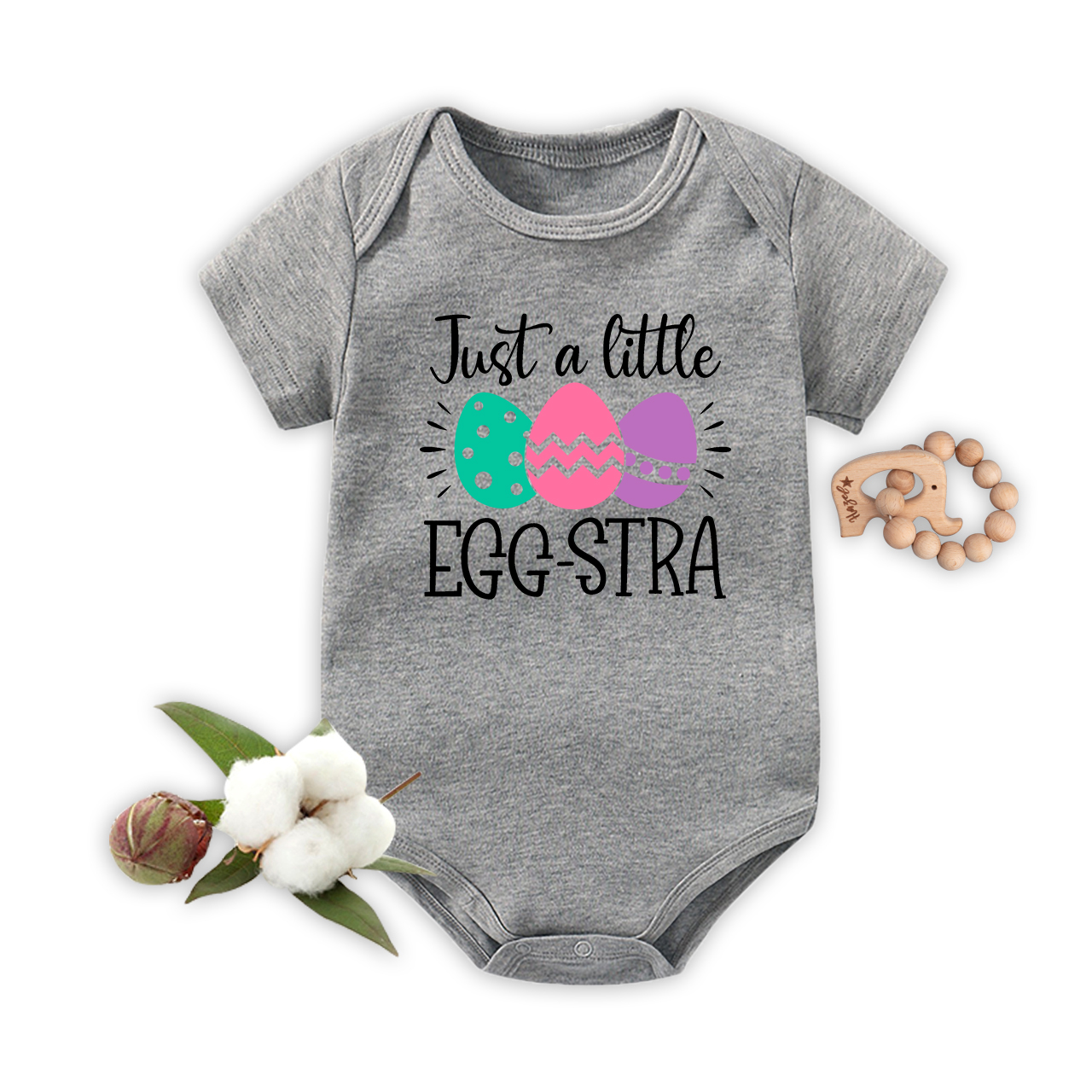 Just A Little Egg-Stra Easter Baby Bodysuit
