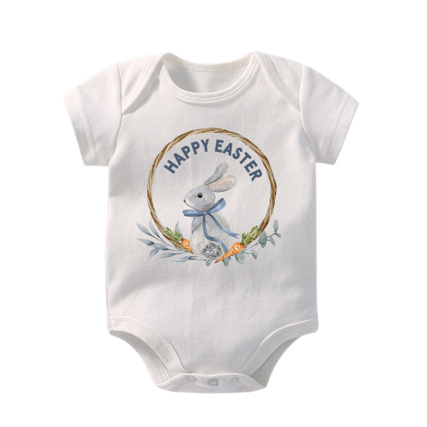 Happy Easter Rabbit Baby Bodysuit