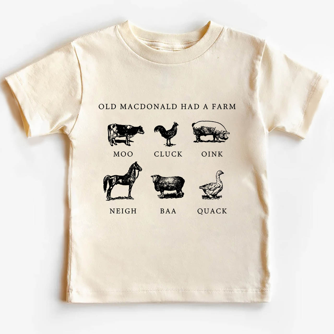 Had a Farm Kids Retro Natural T-Shirt 
