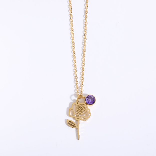 December Flower Clavicle Necklace For Mother's Day