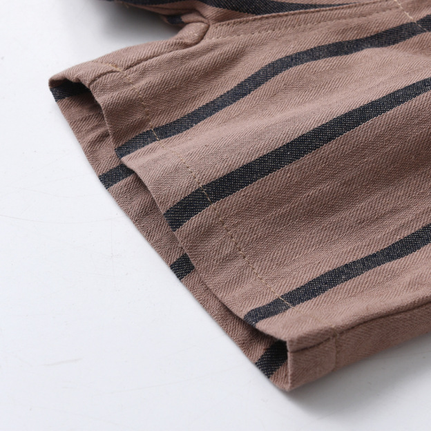 Lapel Collar Short Sleeve Overalls Gentleman Suit