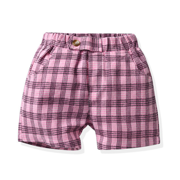 Vintage Plaid Vest White Short Sleeve Bow Tie Cardigan Set