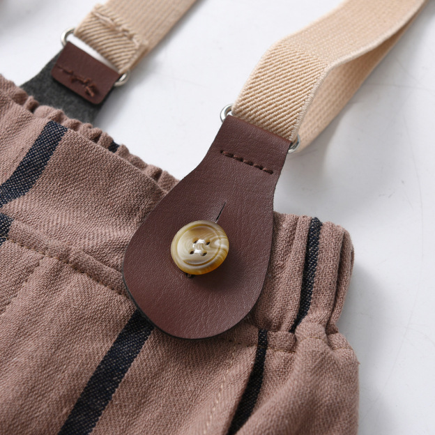 Lapel Collar Short Sleeve Overalls Gentleman Suit