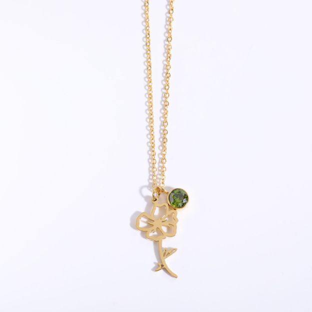 December Flower Clavicle Necklace For Mother's Day