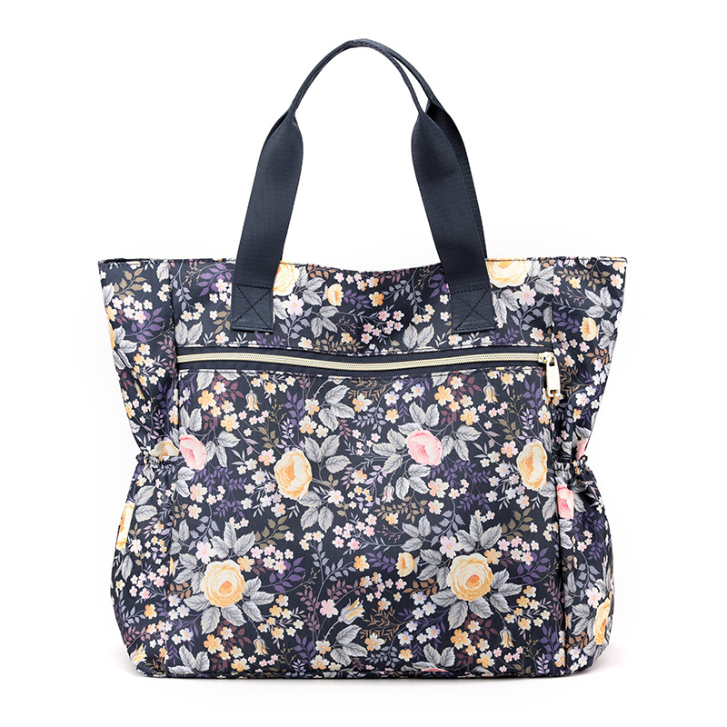Colorful Flower Clusters Double Side Zipper Shoulder Bag For Mom