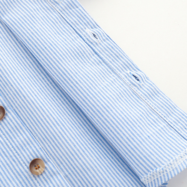 Light Blue Shirt Strap Pants Two-piece Suit