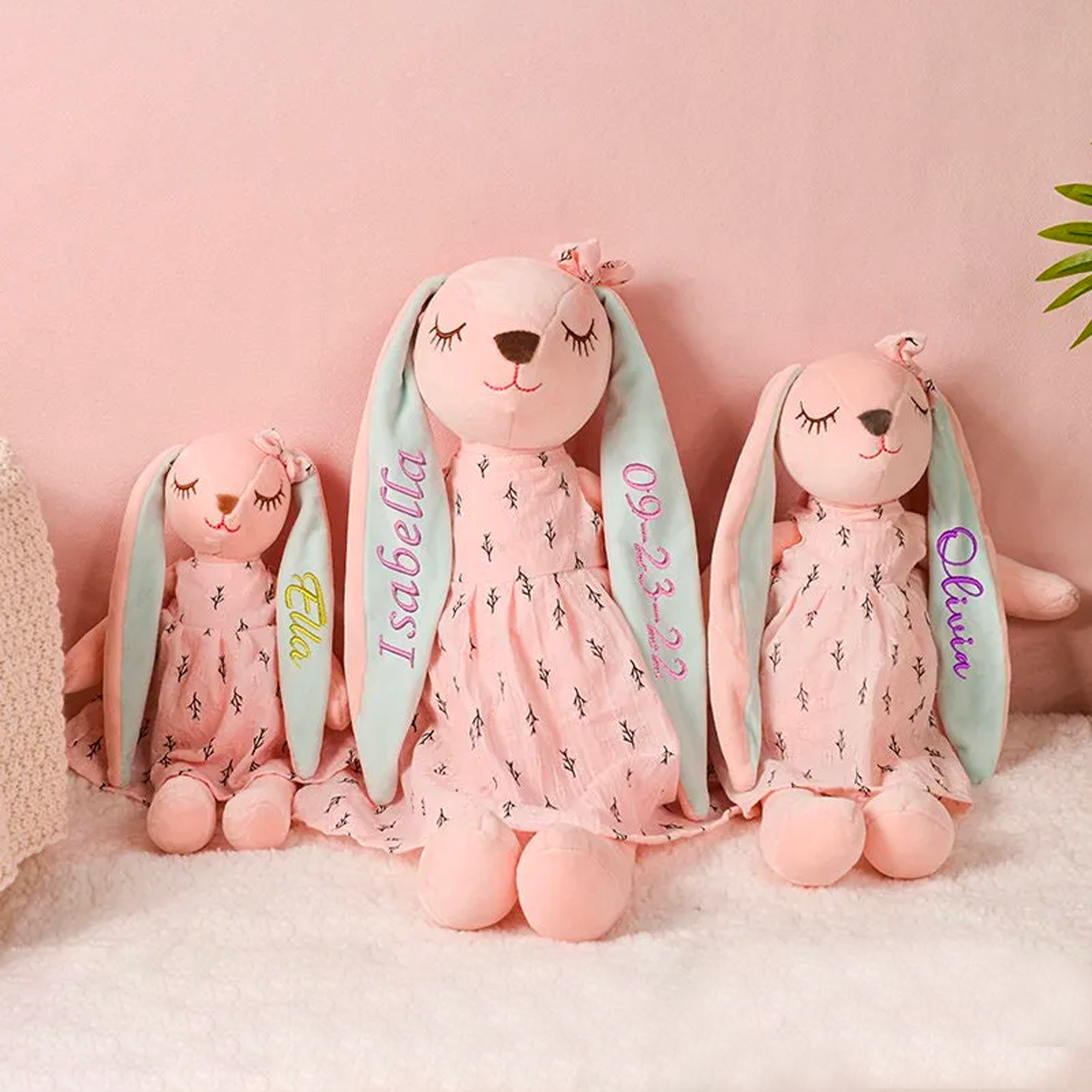 Personalised Embroidered Easter Bunny Toy