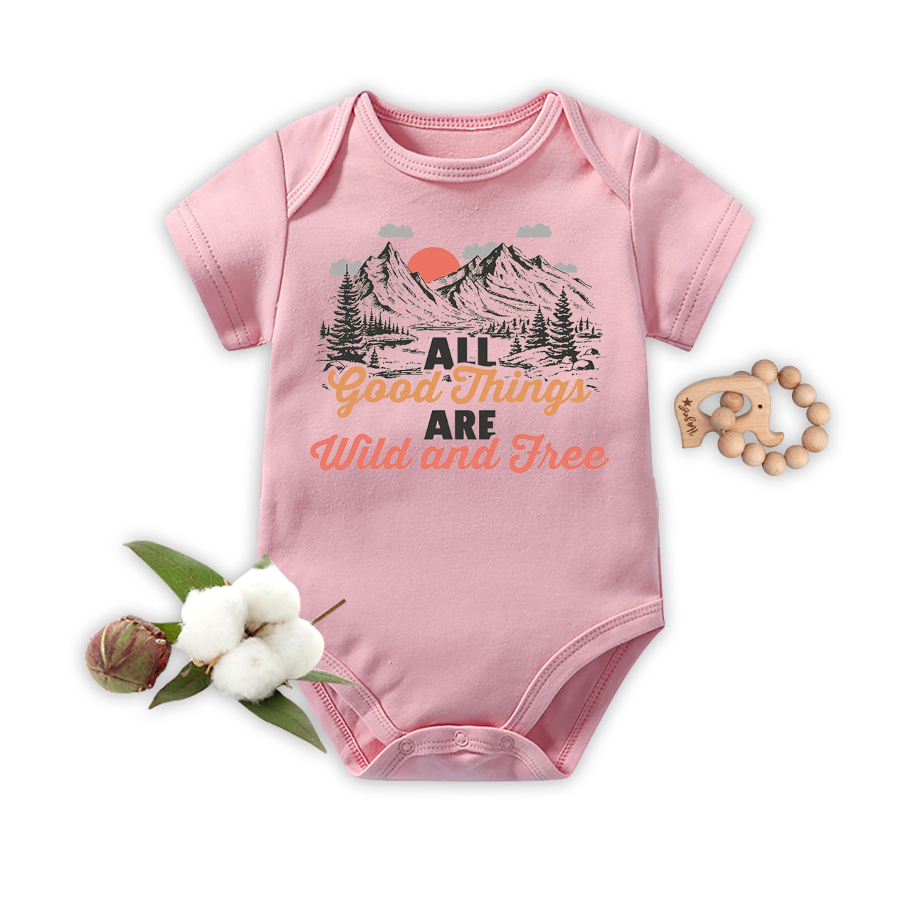 All Good Things Are Wild And Free Bodysuit For Baby