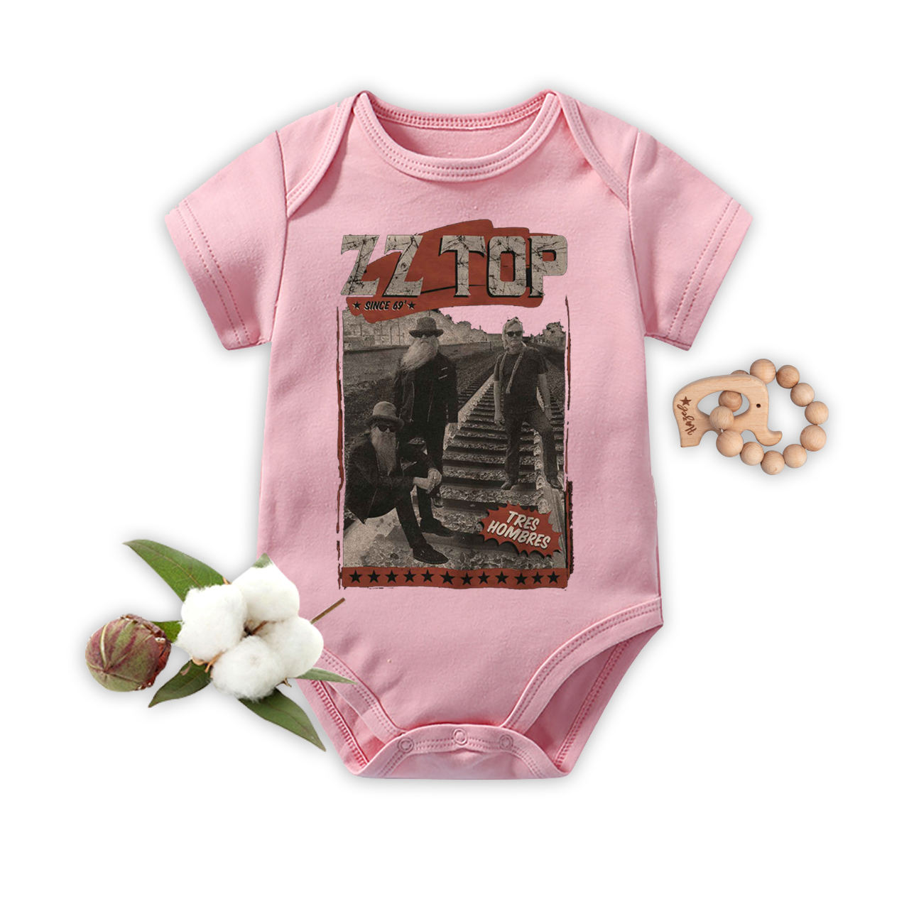 Tres Hombres ZZ Top Bodysuit For Baby