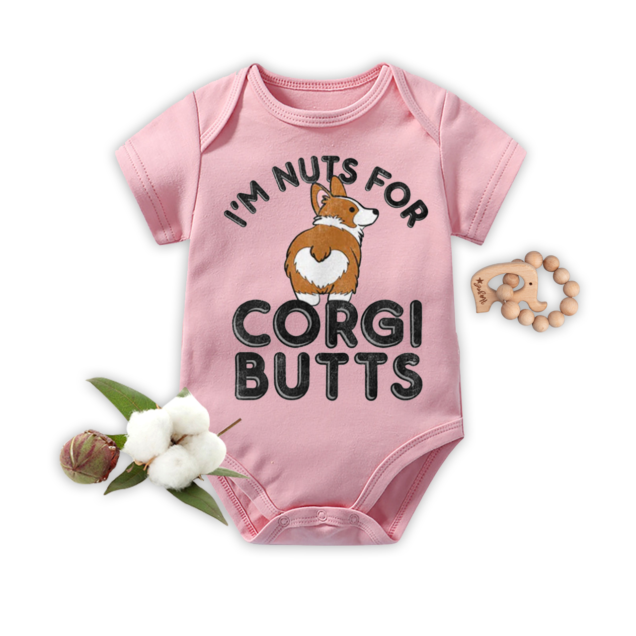 Corgi Butts Bodysuit For Baby