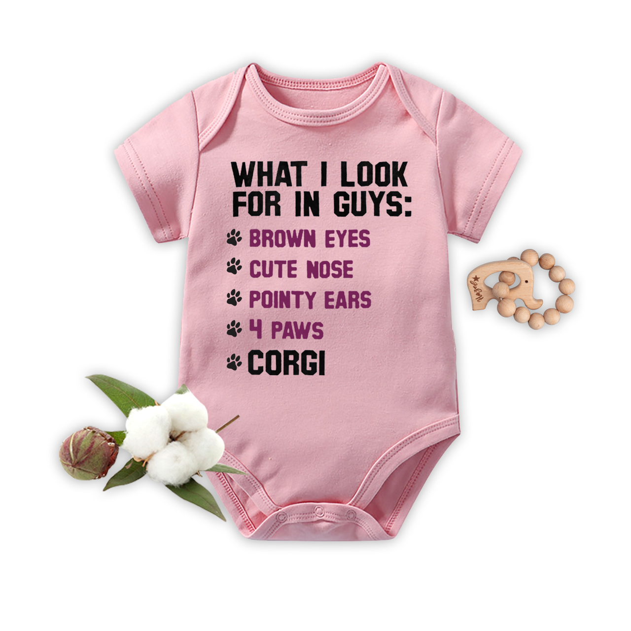 Corgi Checklist Bodysuit For Baby