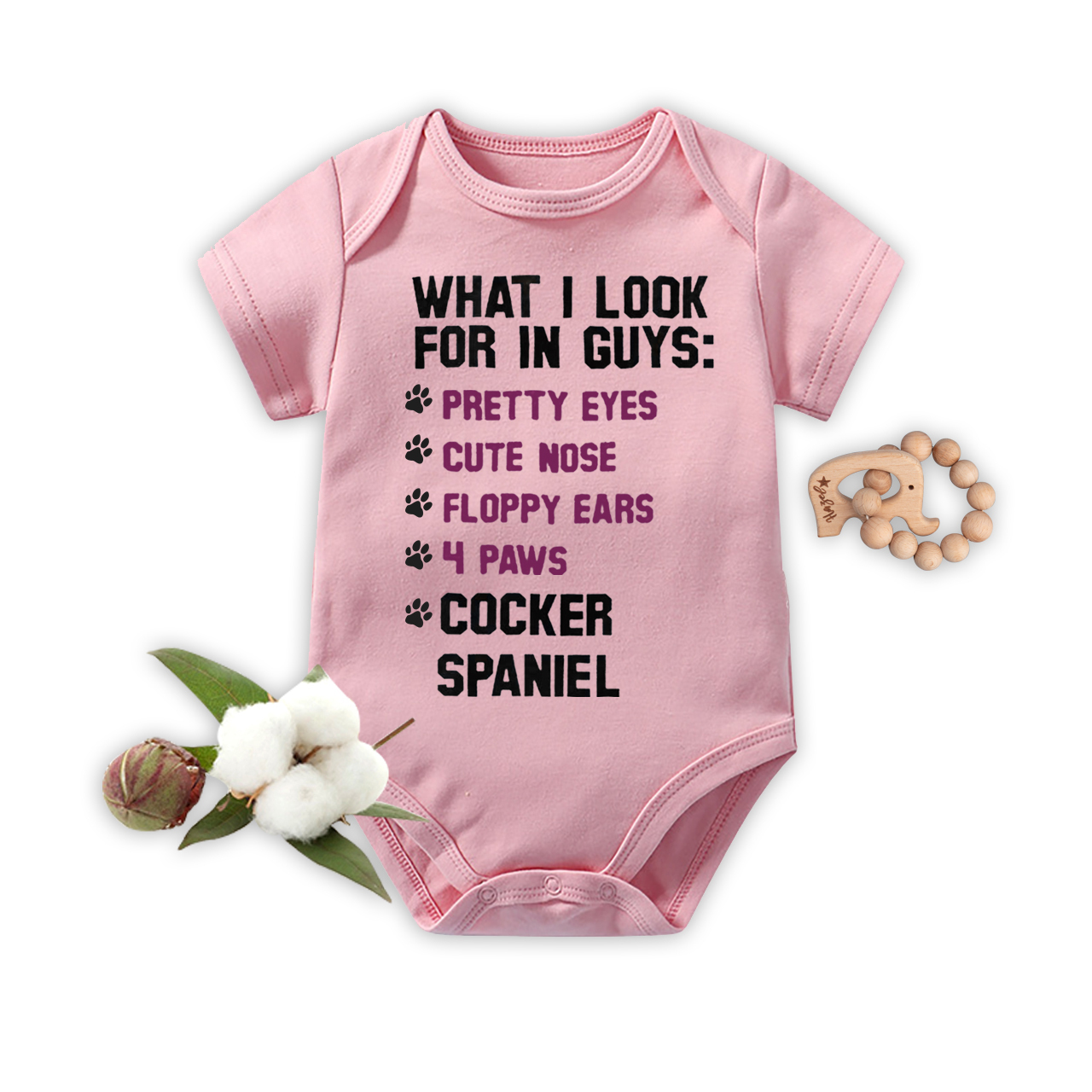 Cocker Spaniel List Bodysuit For Baby