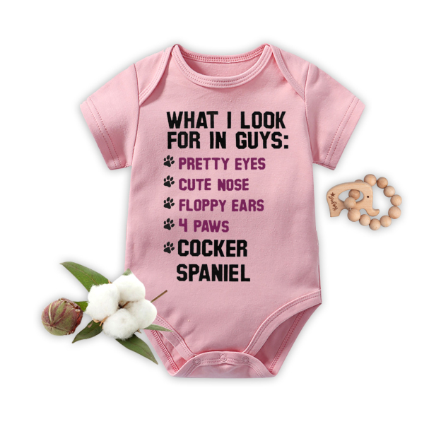 Cocker Spaniel List Bodysuit For Baby