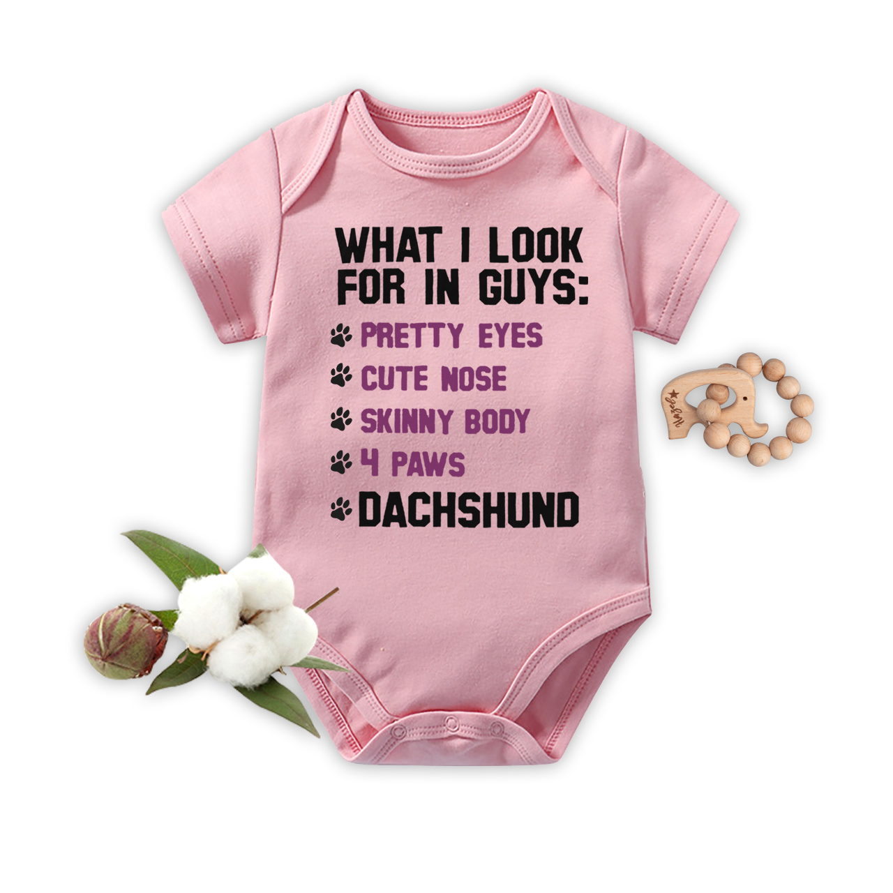 Dachshund List Bodysuit For Baby