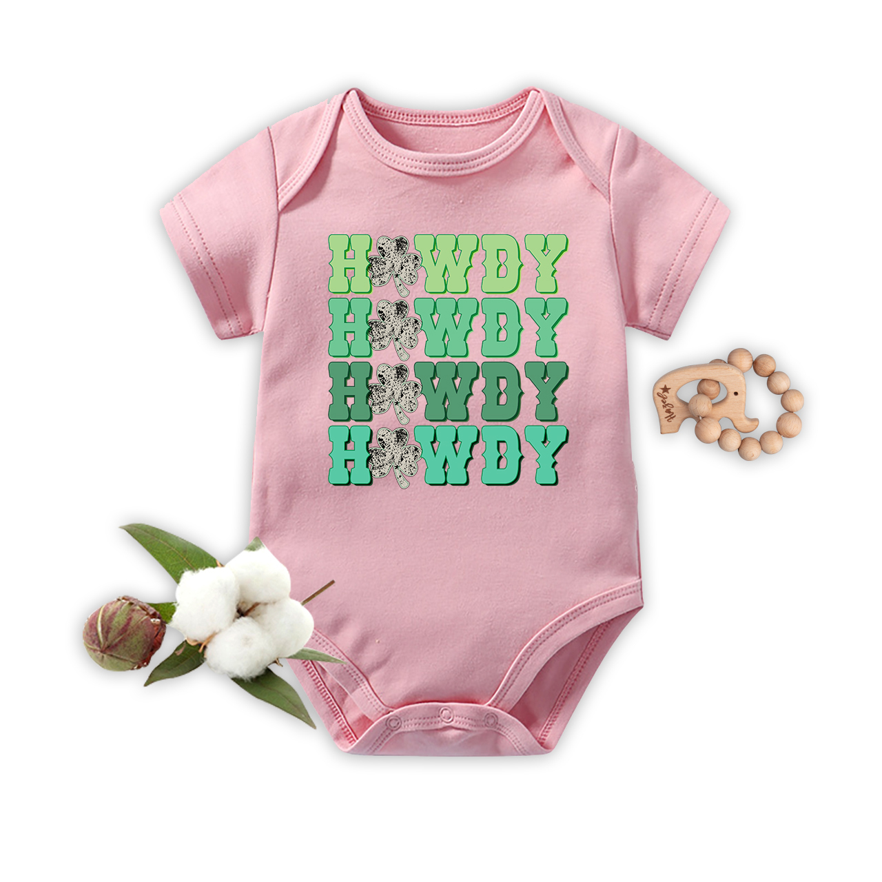 Howdy Clover Bodysuit For Baby