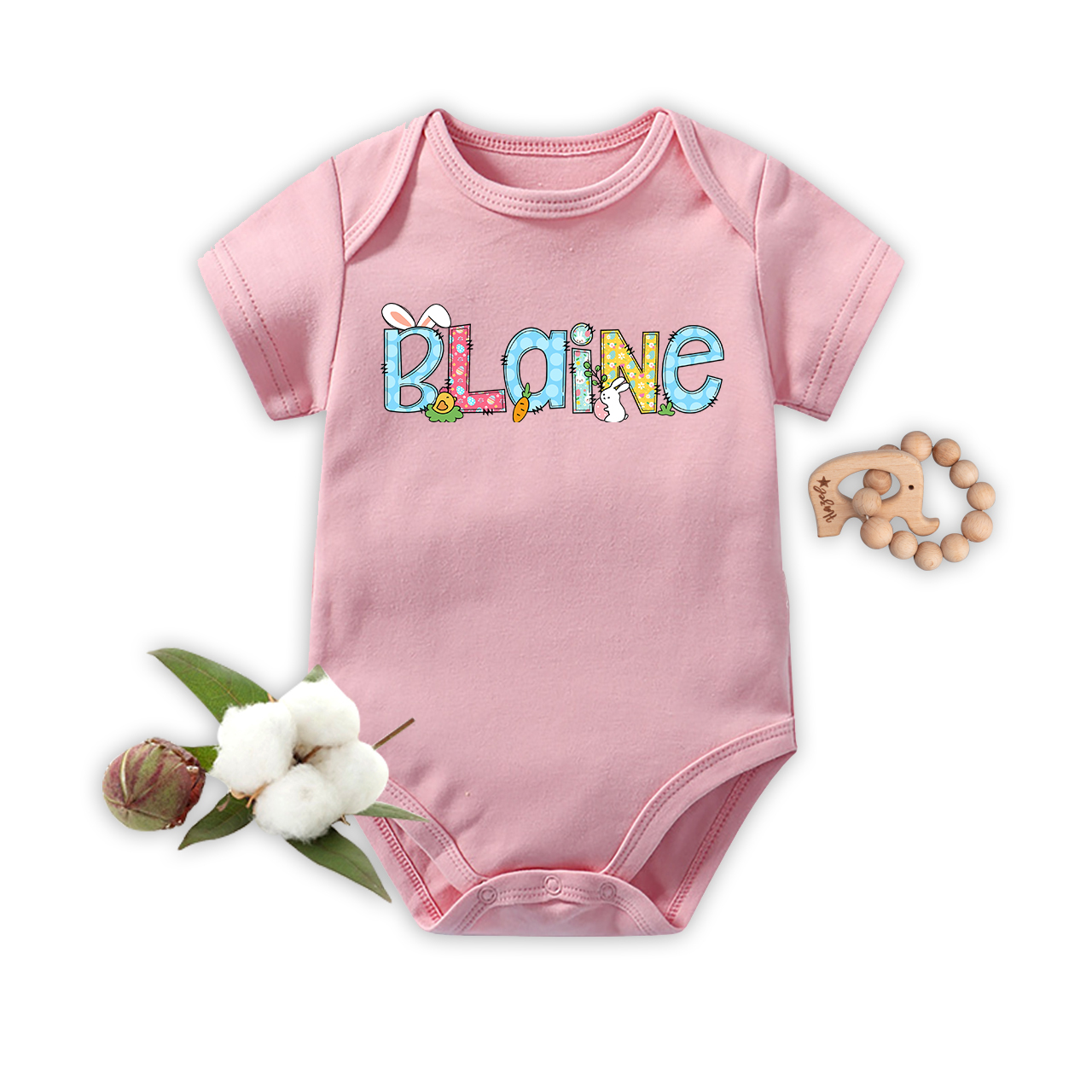 Customized Name Bodysuit-Gift For Easter