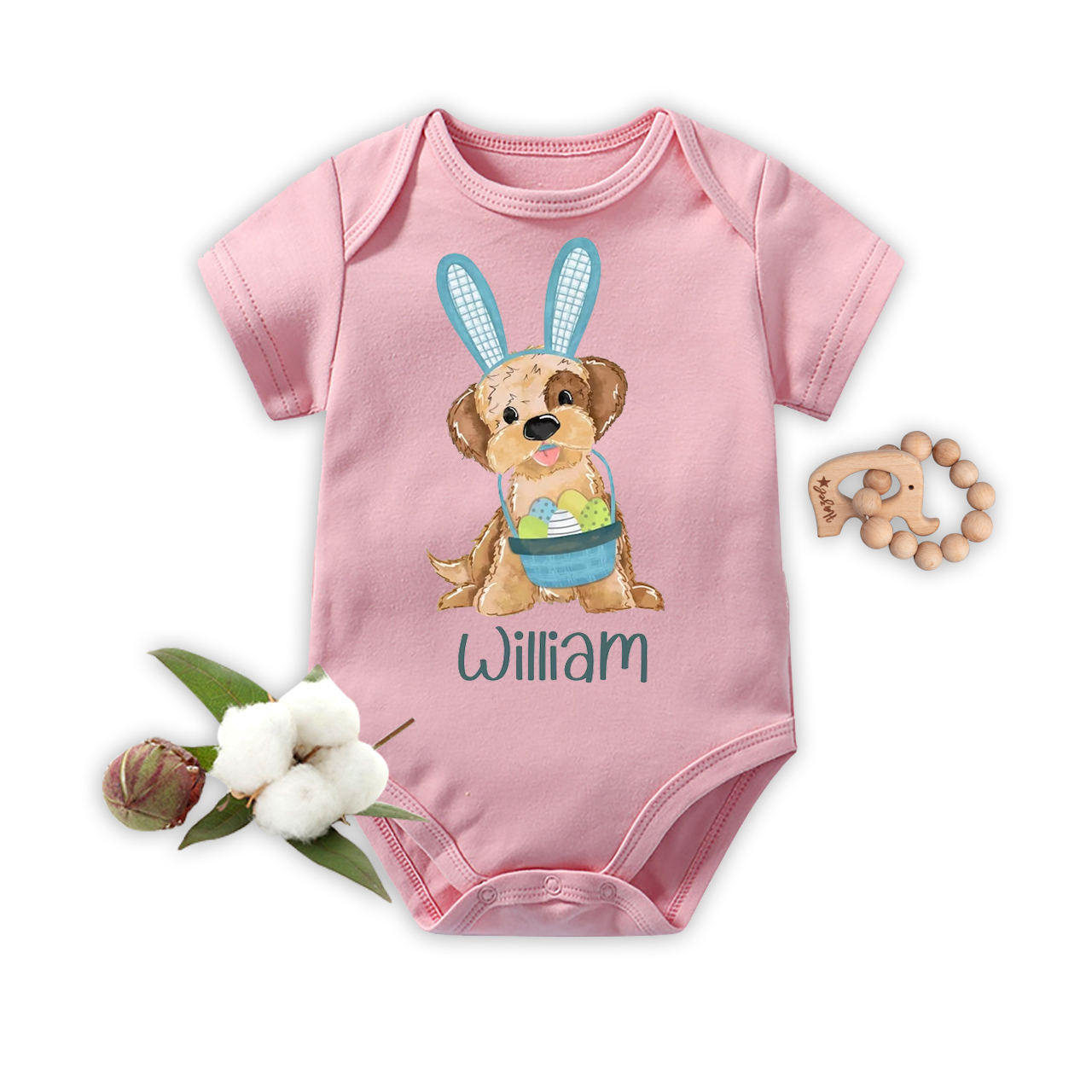 Easter Puppy Bodysuit For Baby