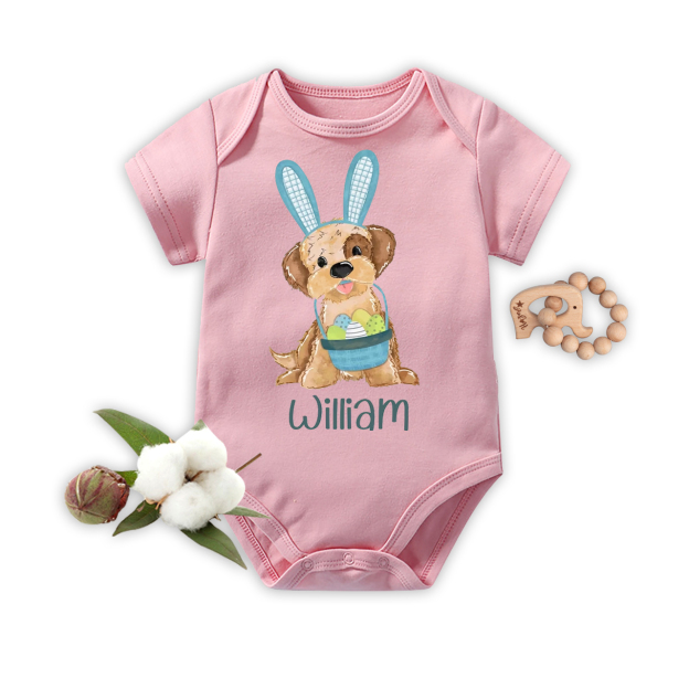 Easter Puppy Bodysuit For Baby