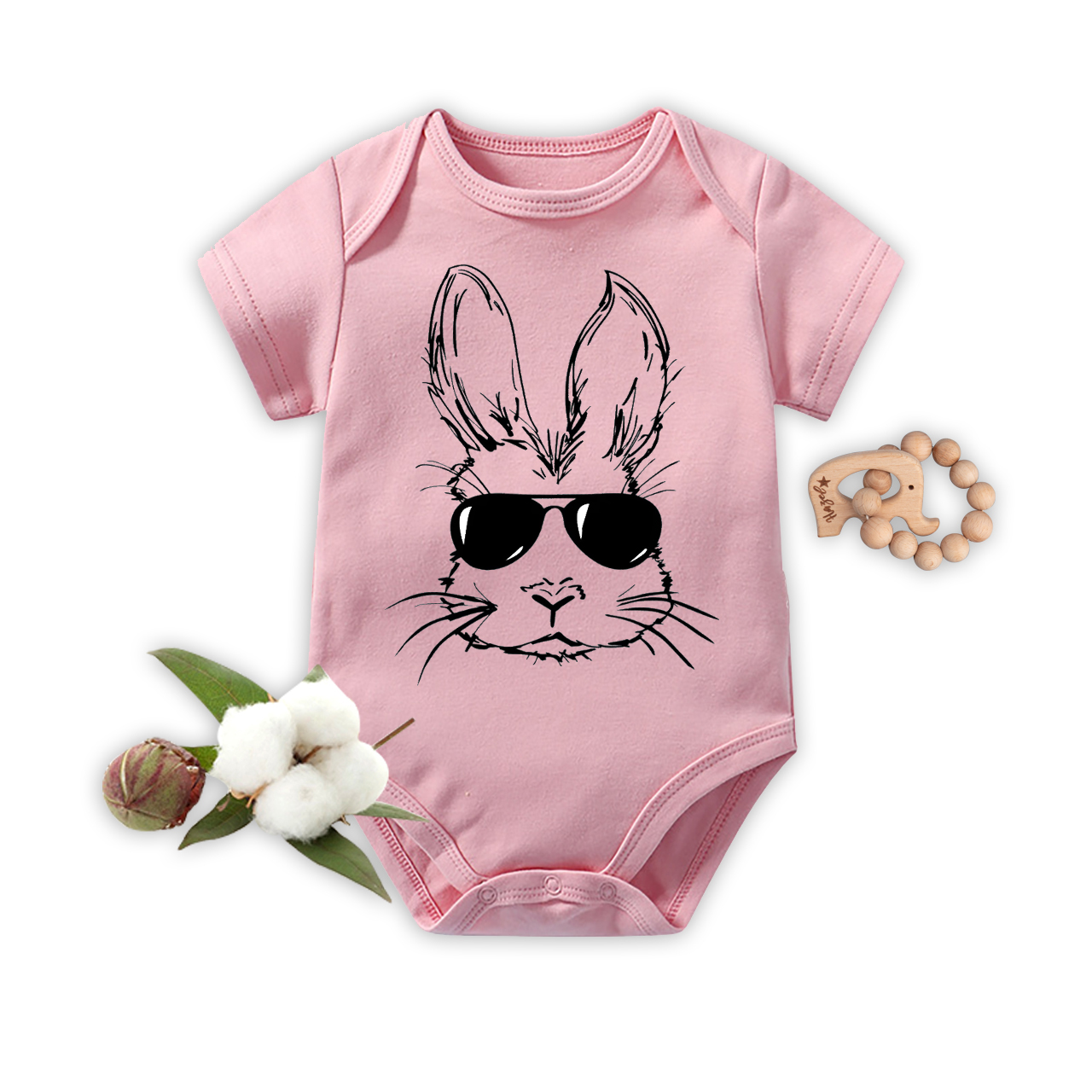 Sunglasses Bunny Easter Bodysuit For Baby