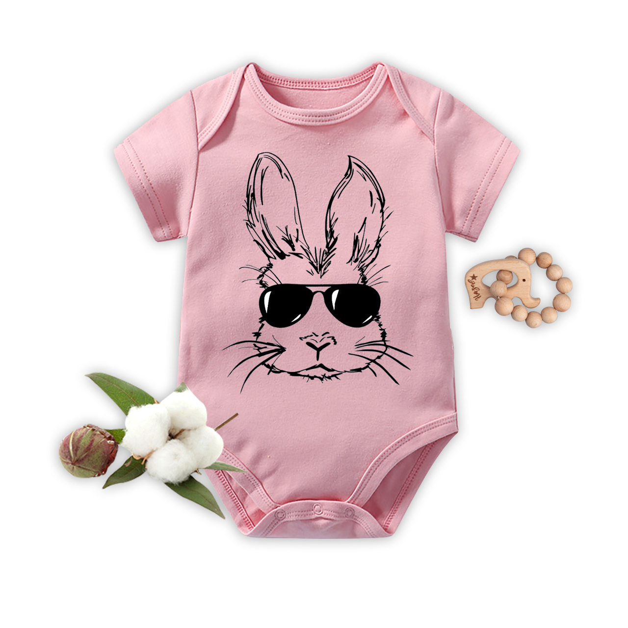 Sunglasses Bunny Easter Bodysuit For Baby