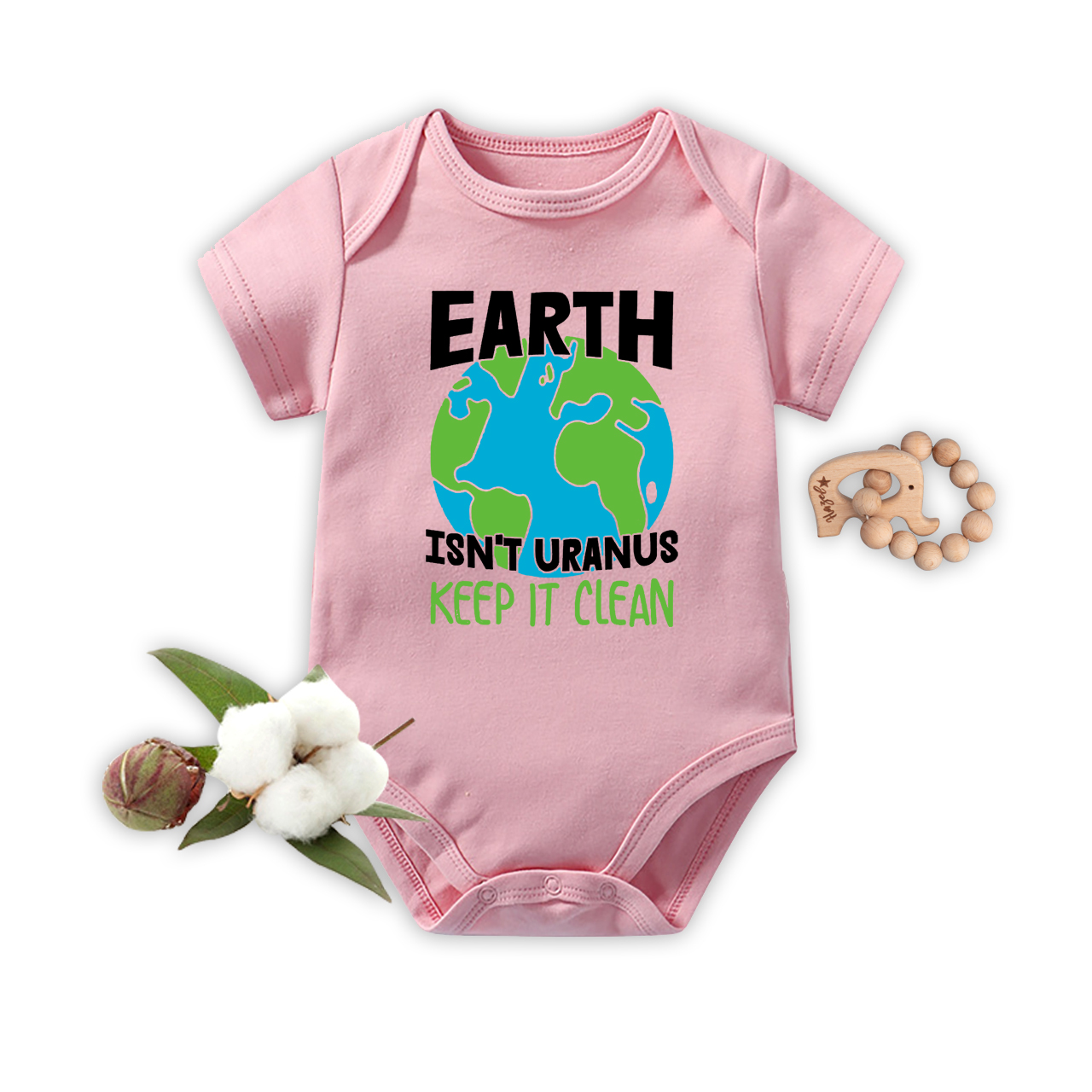 Earth Is Not Uranus  Keep It Clean Earth Day Baby Bodysuit
