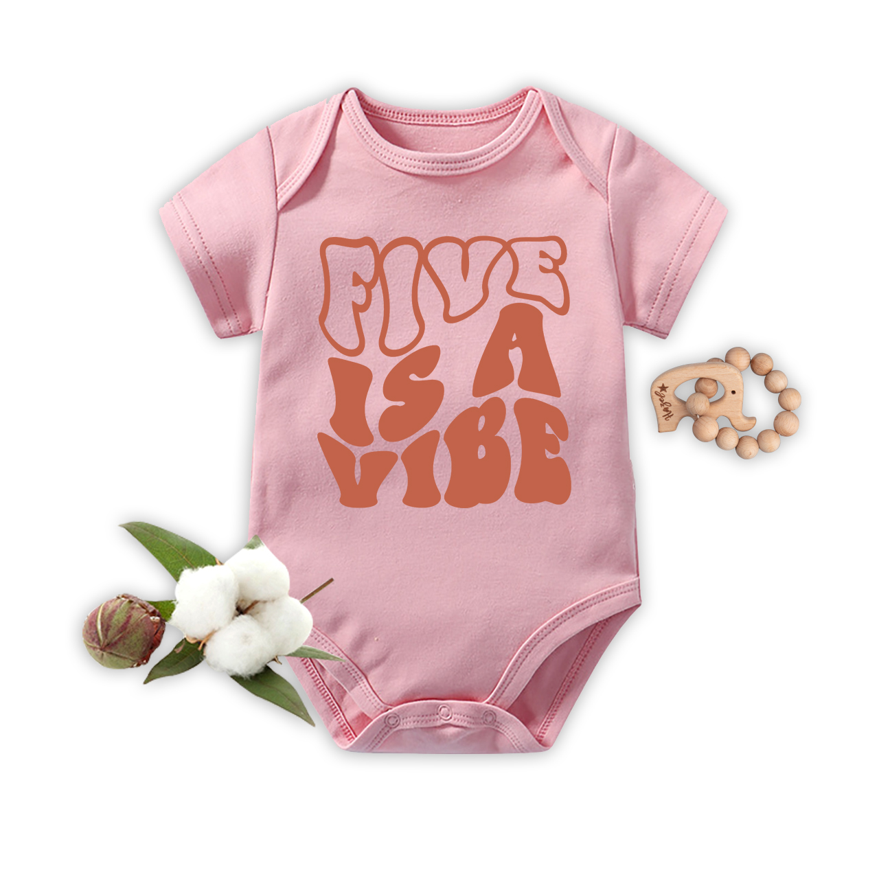 Retro Fifth Birthday Bodysuit For Baby