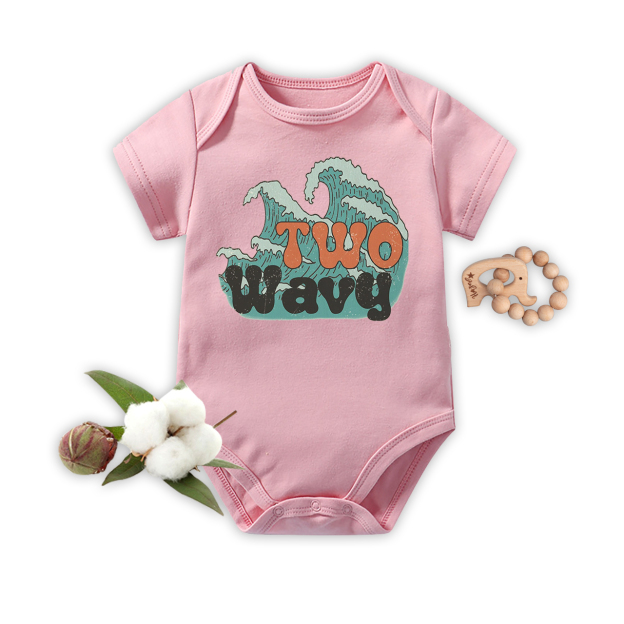 Two Wavy 2nd Birthday Bodysuit For Baby