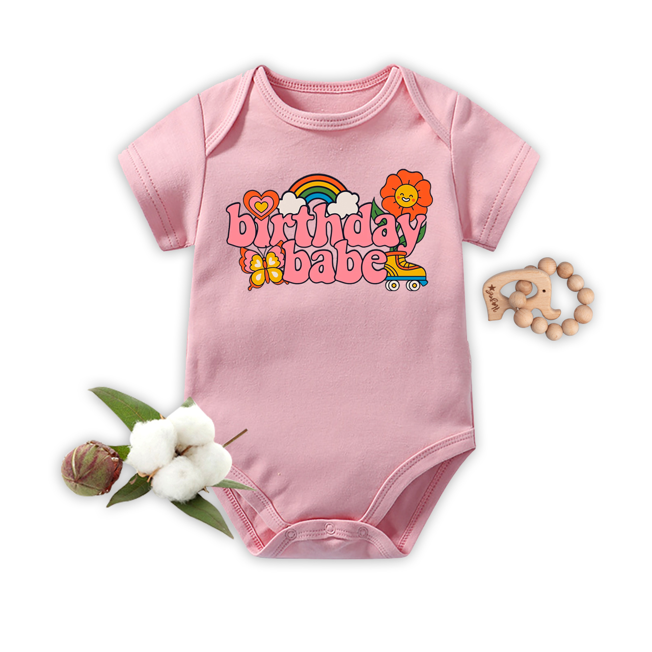 Colorful Birthday Babe Bodysuit For Baby