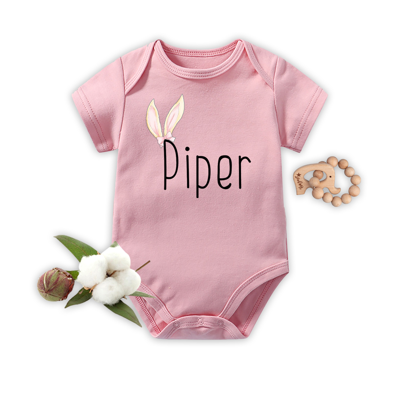Hop Hop Easter Baby Bodysuit