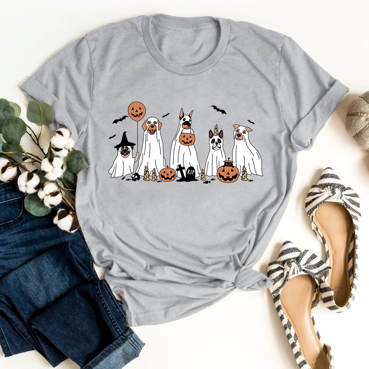 Retro Spooky Season Dog Halloween Shirts