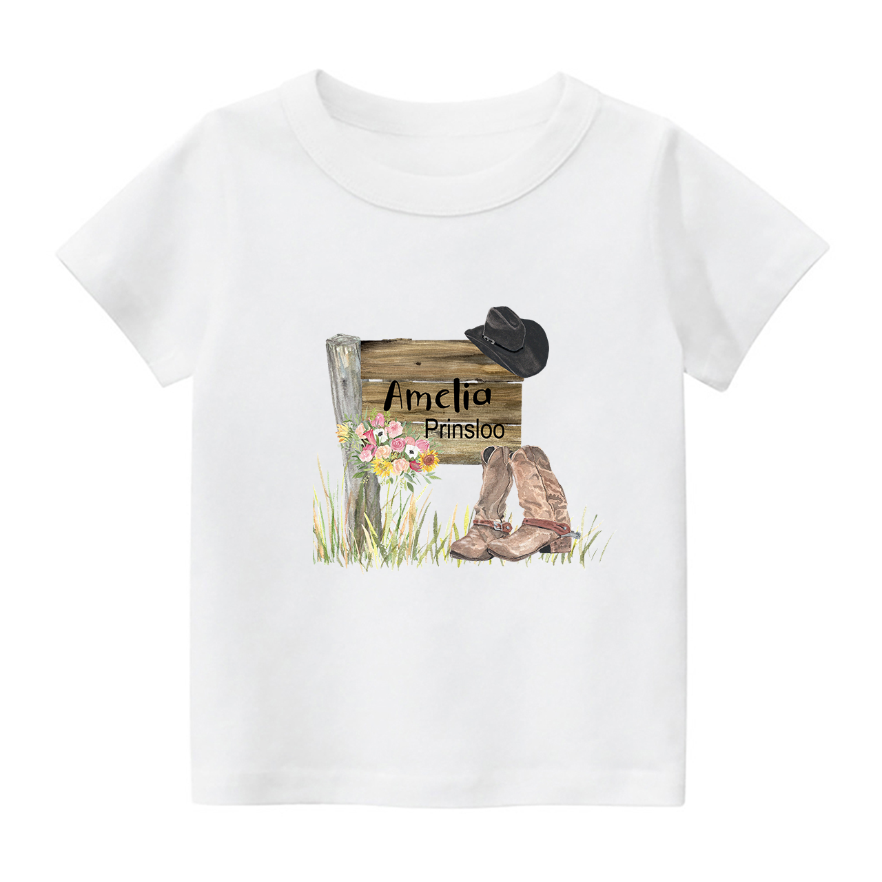 Personalized Cowboy Girls Shirt For Kids