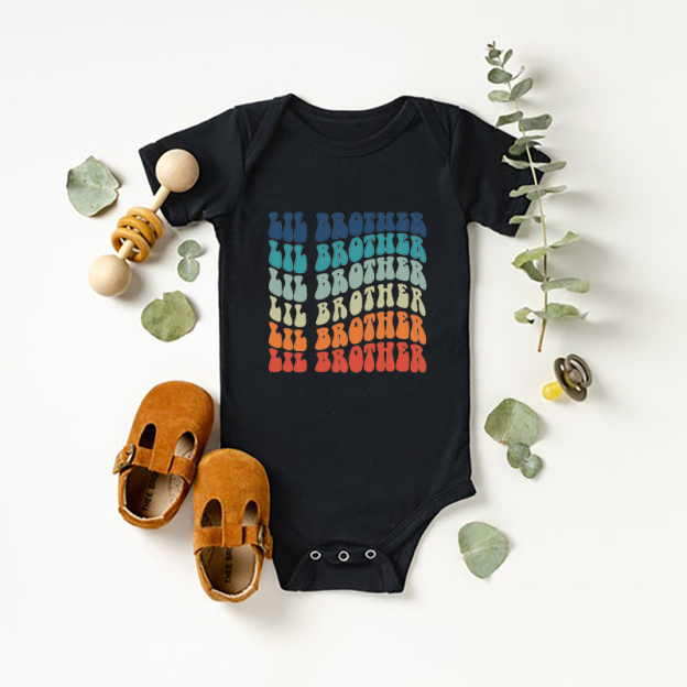 Retro Lil Brother Baby Bodysuit